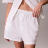 Short de nuit en popeline de coton Short de nuit en popeline de coton