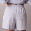 Short de nuit en popeline de coton Short de nuit en popeline de coton