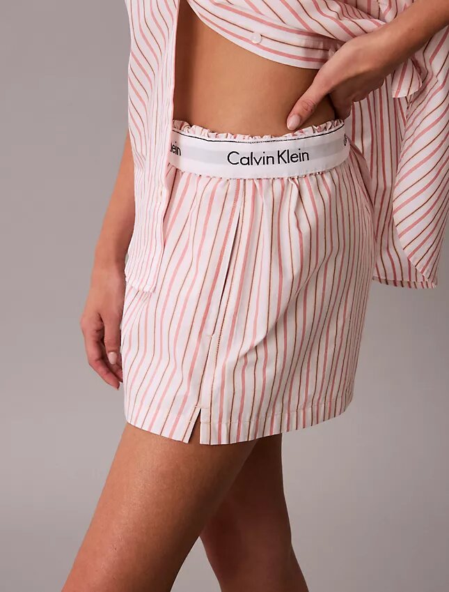 Short de nuit en popeline de coton Short de nuit en popeline de coton