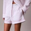 Short de nuit en popeline de coton pour la Saint-Valentin Short de nuit en popeline de coton pour la Saint-Valentin