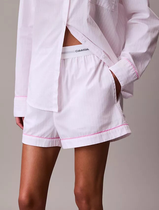 Short de nuit en popeline de coton pour la Saint-Valentin Short de nuit en popeline de coton pour la Saint-Valentin