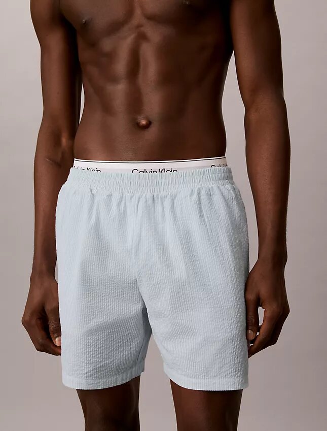 Short de nuit en seersucker Short de nuit en seersucker