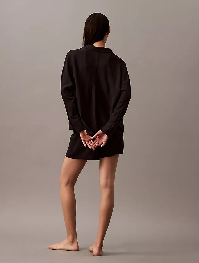 Short de nuit en viscose tissée Short de nuit en viscose tissée