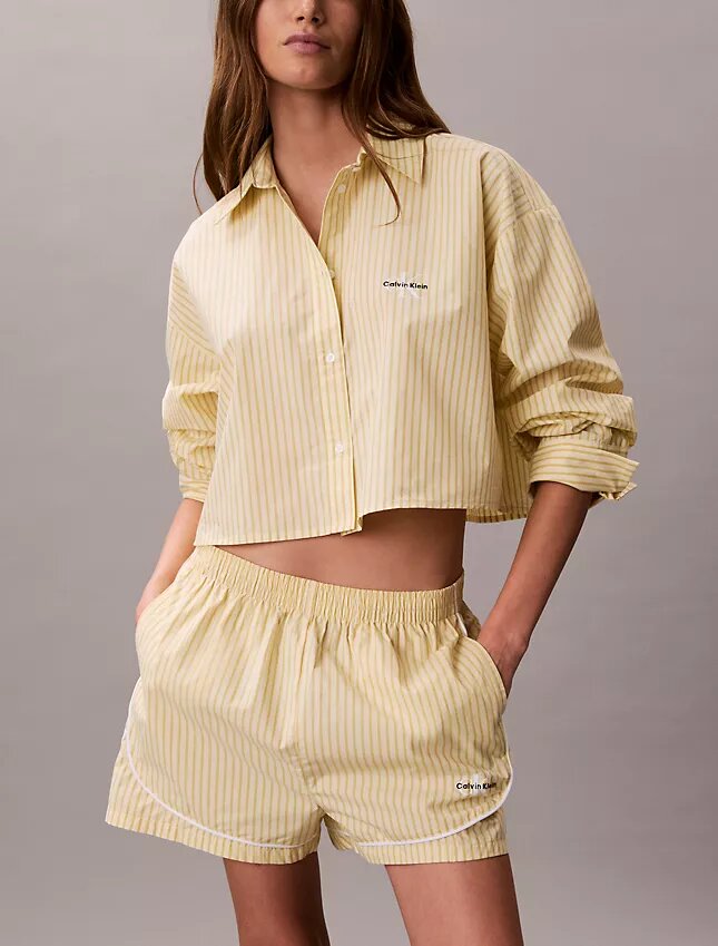 Short de survêtement en popeline de coton Short de survêtement en popeline de coton