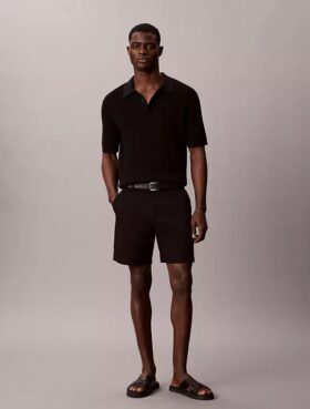 Short droit en Cotton Stretch