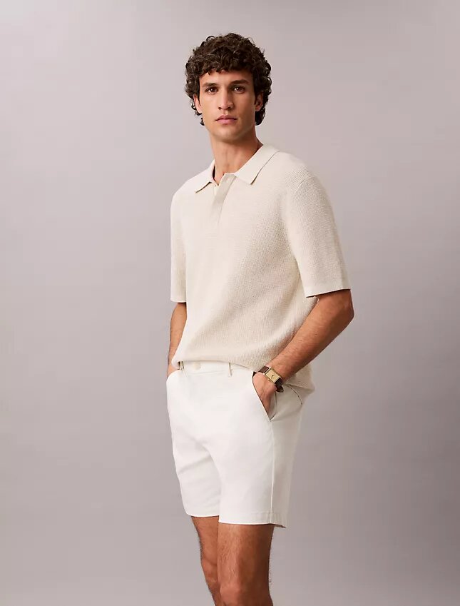 Short droit en Cotton Stretch Short droit en Cotton Stretch