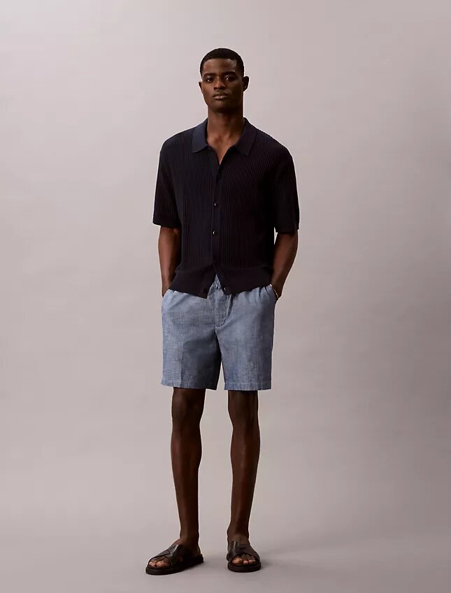 Short en chambray à enfiler Short en chambray à enfiler