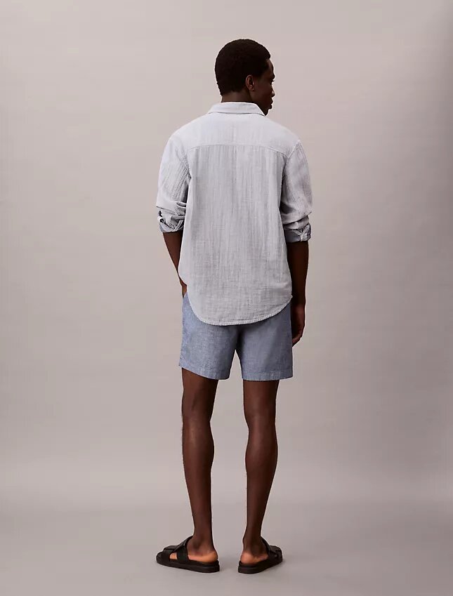 Short en chambray à enfiler Short en chambray à enfiler