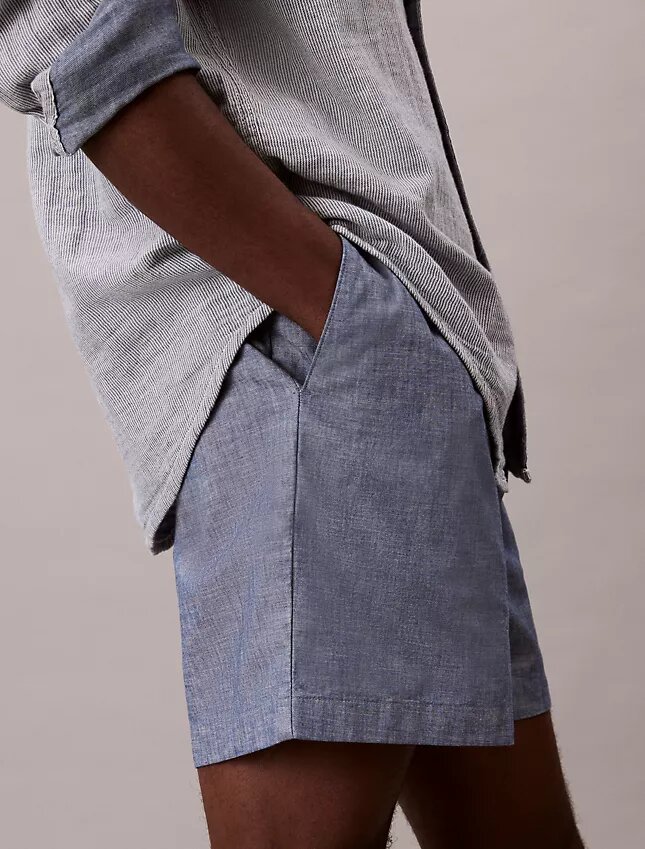 Short en chambray à enfiler Short en chambray à enfiler