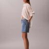 Short en denim coupe trapèze Short en denim coupe trapèze