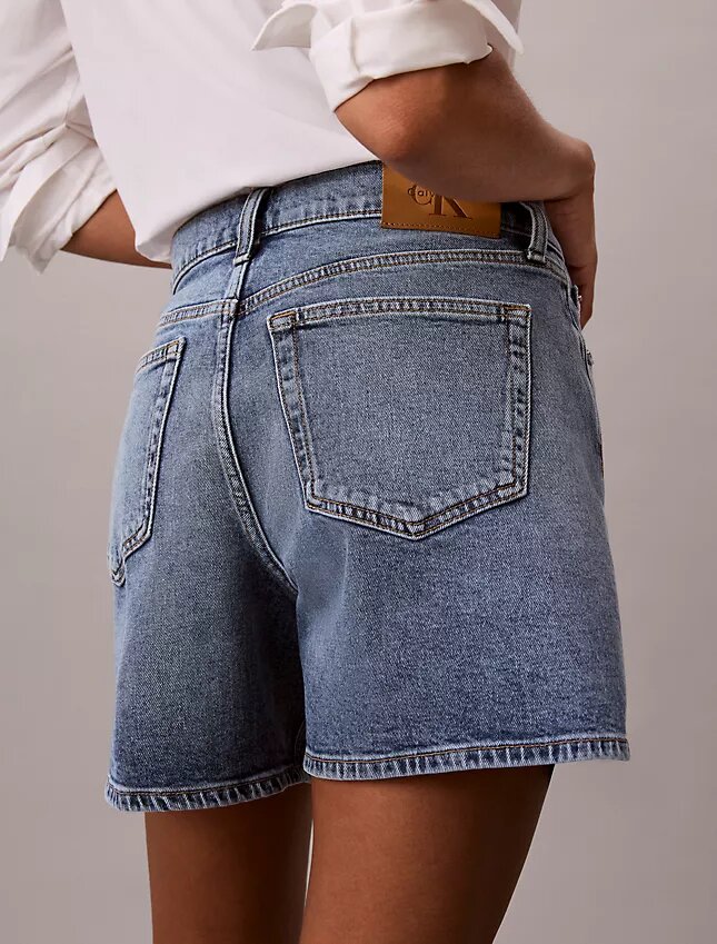 Short en denim coupe trapèze Short en denim coupe trapèze