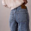 Short en denim coupe trapèze Short en denim coupe trapèze