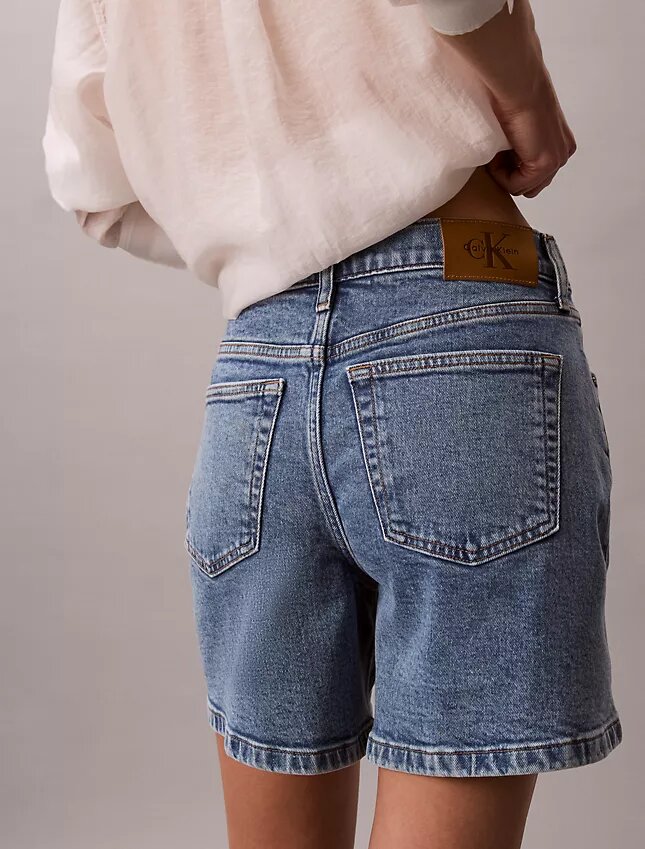 Short en denim coupe trapèze Short en denim coupe trapèze