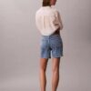 Short en denim coupe trapèze Short en denim coupe trapèze