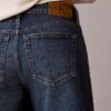 Short en denim évasé à ourlet roulé Short en denim évasé à ourlet roulé