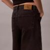 Short en denim évasé à ourlet roulé Short en denim évasé à ourlet roulé