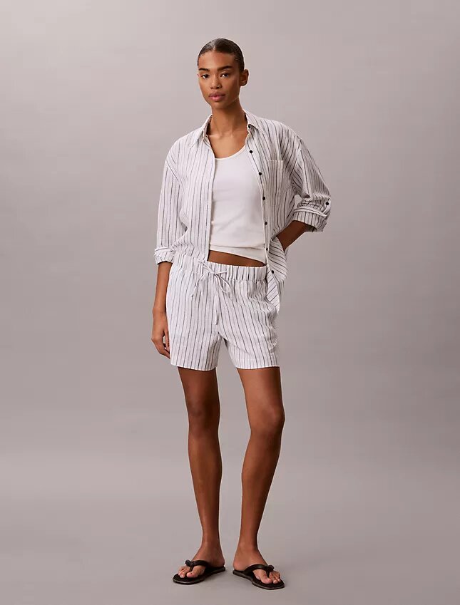 Short en lin et coton à enfiler Short en lin et coton à enfiler
