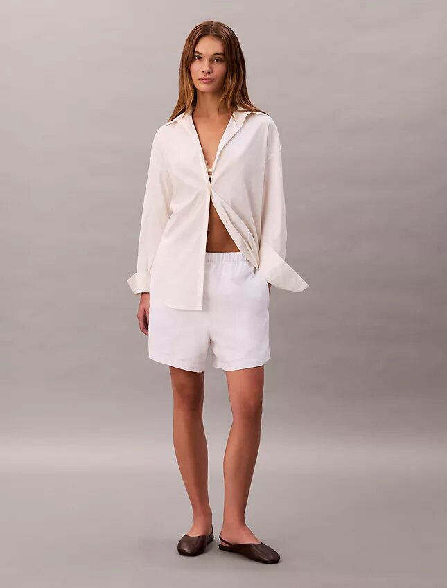Short en lin et coton à enfiler Short en lin et coton à enfiler
