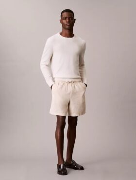 Short en lin et coton à enfiler