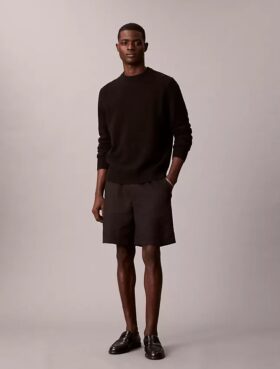 Short en lin et coton à enfiler