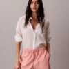 Short en lin et coton à enfiler Short en lin et coton à enfiler