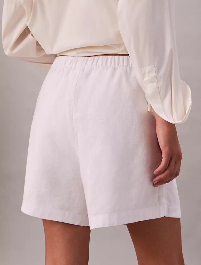 Short en lin et coton à enfiler Short en lin et coton à enfiler