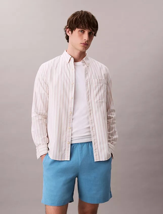 Short en lin et coton à enfiler Short en lin et coton à enfiler
