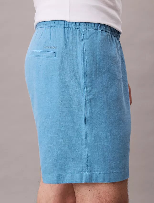 Short en lin et coton à enfiler Short en lin et coton à enfiler