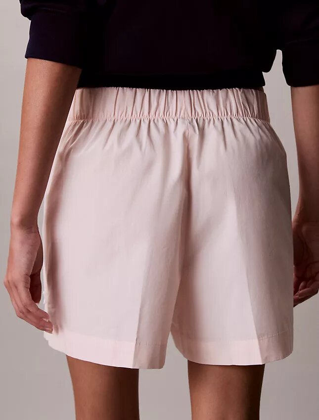 Short en popeline de coton à enfiler Short en popeline de coton à enfiler