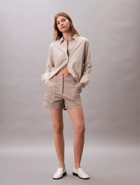 Short en satin de coton