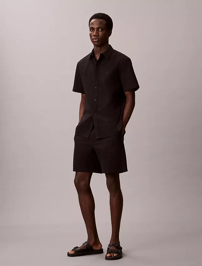 Short en seersucker à enfiler Short en seersucker à enfiler