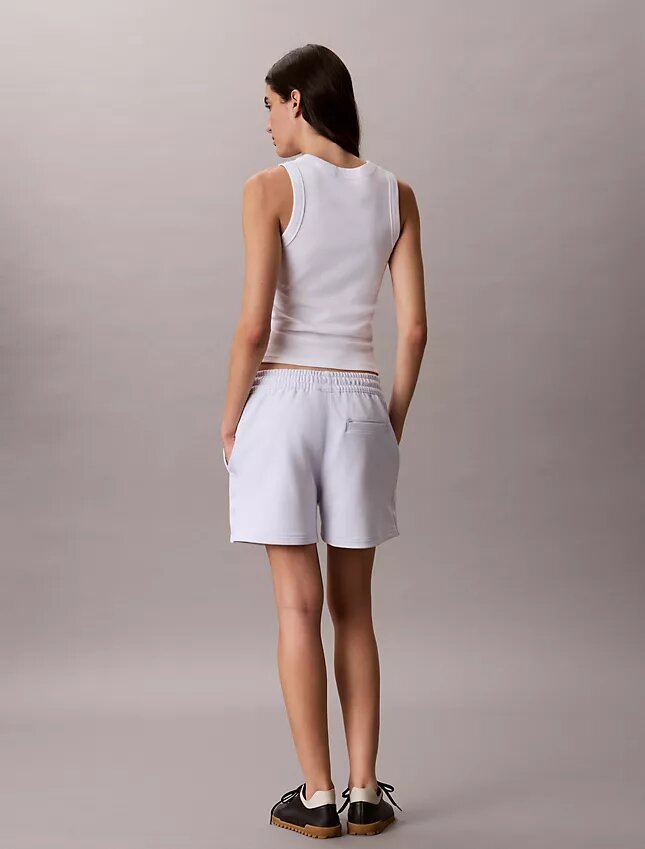 Short en tissu éponge avec bandeau logo Short en tissu éponge avec bandeau logo