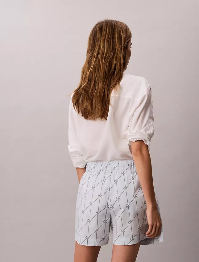 Short imprimé en popeline de coton Short imprimé en popeline de coton