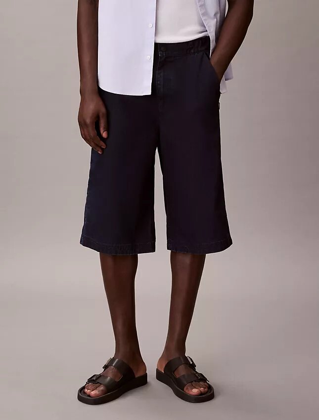 Short long en Denim indigo léger Short long en Denim indigo léger