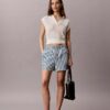 Short rayé en popeline de coton Short rayé en popeline de coton