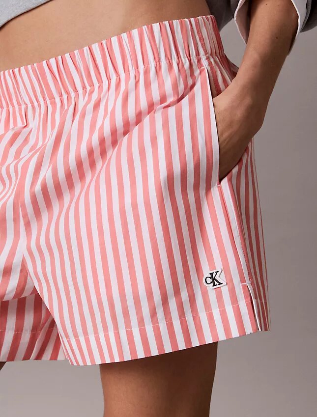 Short rayé en popeline de coton Short rayé en popeline de coton