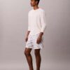 Short à rayures en mélange de lin Short à rayures en mélange de lin