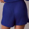 Short sans fermeture à glissière en tissu gaufré léger