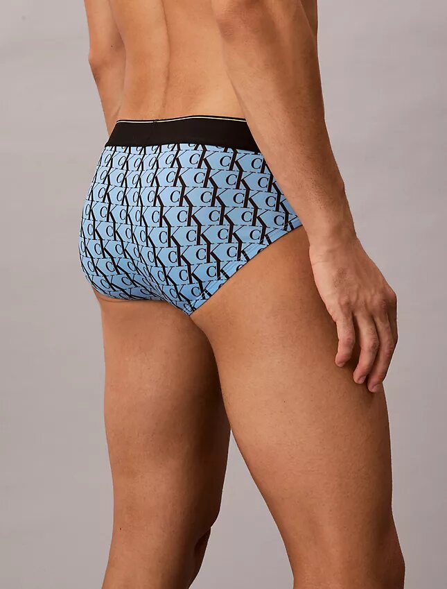 Slip taille basse en microfibre extensible avec motif Monogram Slip taille basse en microfibre extensible avec motif Monogram