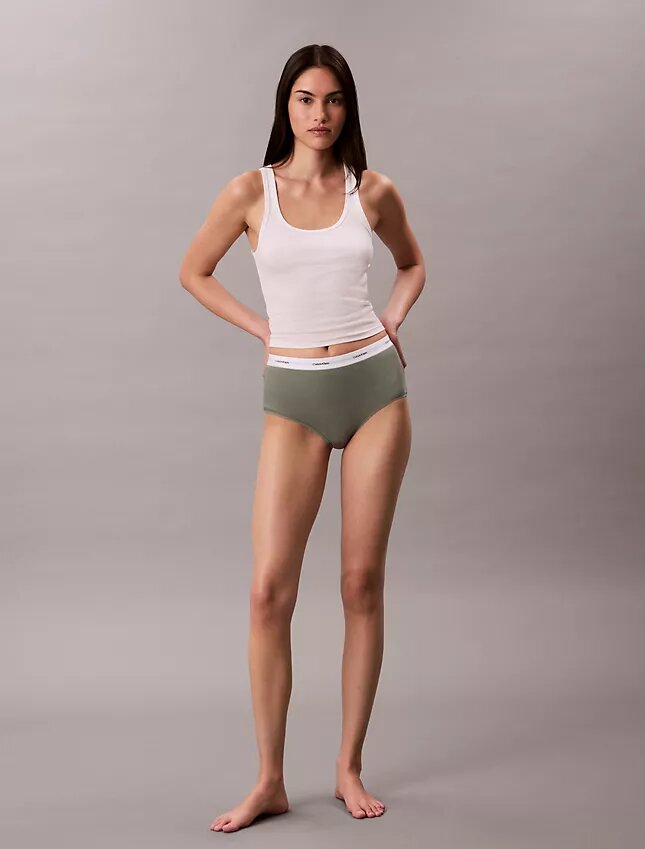 Slip taille haute en Cotton Stretch côtelé Slip taille haute en Cotton Stretch côtelé
