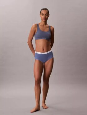 Slip taille haute en Cotton Stretch côtelé