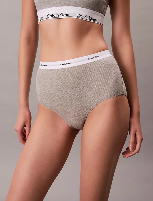 Slip taille haute en Cotton Stretch côtelé Slip taille haute en Cotton Stretch côtelé