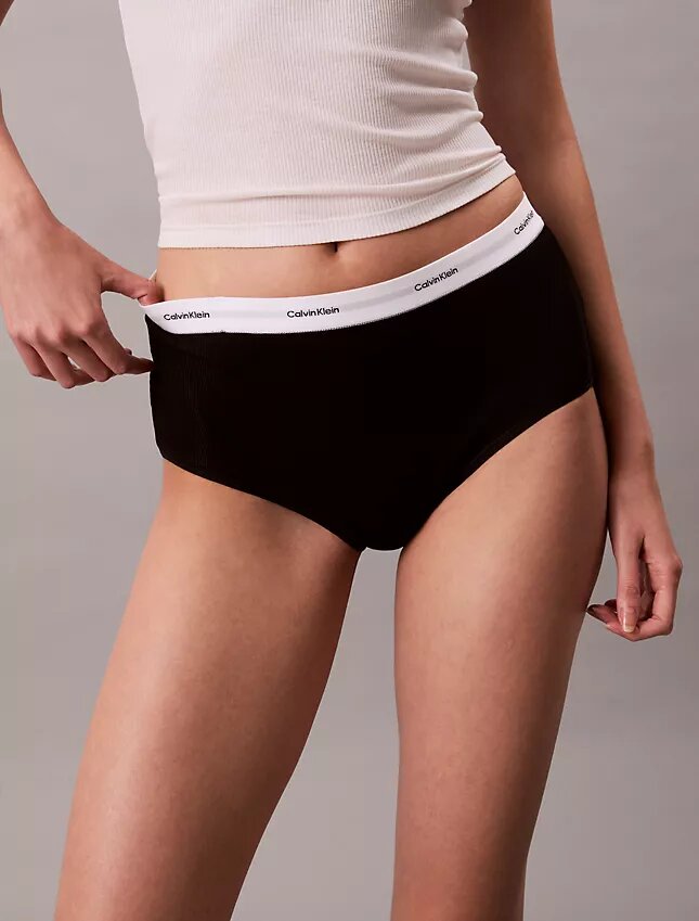 Slip taille haute en Cotton Stretch côtelé Slip taille haute en Cotton Stretch côtelé