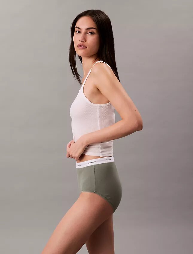 Slip taille haute en Cotton Stretch côtelé Slip taille haute en Cotton Stretch côtelé