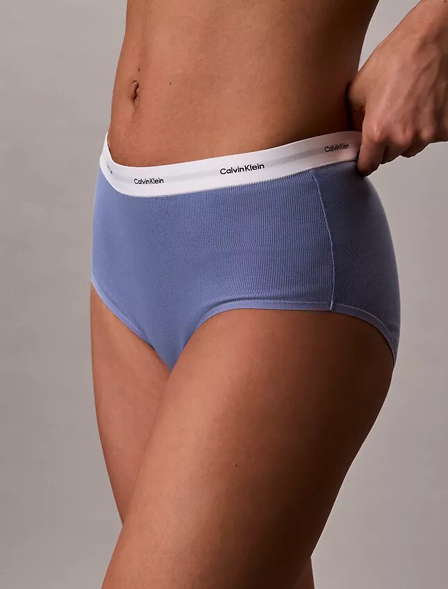 Slip taille haute en Cotton Stretch côtelé Slip taille haute en Cotton Stretch côtelé