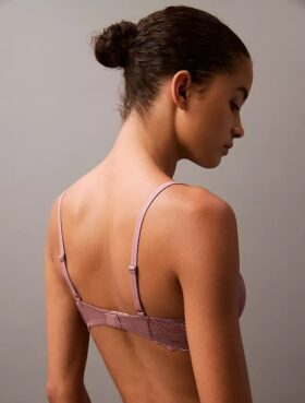 Soutien-gorge balconnet en dentelle extensible sensuelle, légèrement doublé