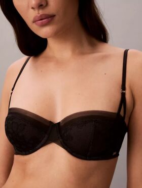 Soutien-gorge balconnet légèrement doublé CK Black Bridal