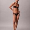 Soutien-gorge balconnet Unlined en dentelle géométrique noire CK Black