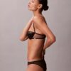 Soutien-gorge balconnet Unlined en dentelle géométrique noire CK Black