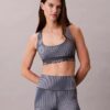 Soutien-gorge de sport à dos nageur et imprimé sportif moderne, pour impact moyen Soutien-gorge de sport à dos nageur et imprimé sportif moderne, pour impact moyen